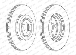 DISC FRANA FERODO DDF1064C - Compatibil cu TOYOTA