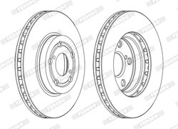 DISC FRANA FERODO DDF1064C - Compatibil cu TOYOTA