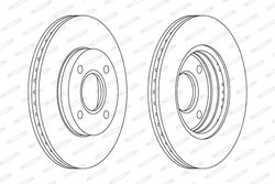 DISC FRANA FERODO DDF1072 - Compatibil cu FORD, MAZDA