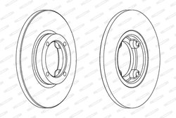 DISC FRANA FERODO DDF1076C - Compatibil cu CHEVROLET, CHEVROLET (SGMW), DAEWOO, FSO