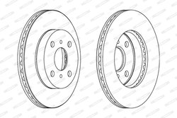 DISC FRANA FERODO DDF1084C - Compatibil cu TOYOTA