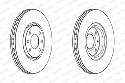 DISC FRANA FERODO DDF1106 - Compatibil cu CITROEN