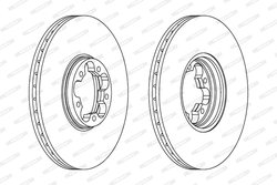 DISC FRANA FERODO DDF1112 - Compatibil cu FORD