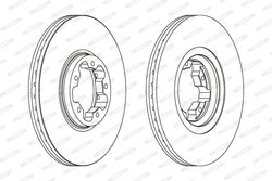 DISC FRANA FERODO DDF1113C - Compatibil cu FORD