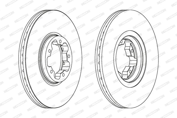 DISC FRANA FERODO DDF1113C - Compatibil cu FORD