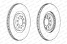 DISC FRANA FERODO DDF1118C - Compatibil cu AUDI, SEAT, SKODA, VW