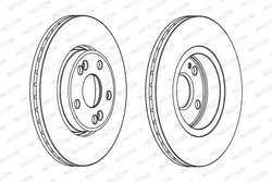 DISC FRANA FERODO DDF1123C - Compatibil cu RENAULT