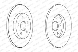 DISC FRANA FERODO DDF1126C - Compatibil cu FORD, JAGUAR