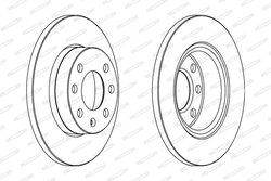 DISC FRANA FERODO DDF1129C - Compatibil cu OPEL, VAUXHALL