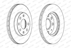 DISC FRANA FERODO DDF1130C - Compatibil cu OPEL, VAUXHALL
