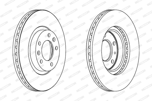 DISC FRANA FERODO DDF1132 - Compatibil cu CITROEN, PEUGEOT