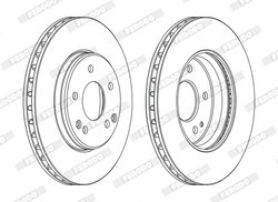 DISC FRANA FERODO DDF1134C - Compatibil cu LEXUS, TOYOTA