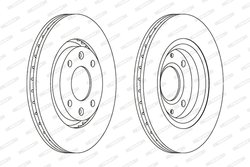 DISC FRANA FERODO DDF1140C - Compatibil cu CITROEN, CITROEN (DF-PSA), DS, FENGSHEN, OPEL, PEUGEOT, VAUXHALL