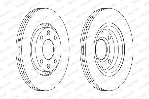 DISC FRANA FERODO DDF1140C - Compatibil cu CITROEN, CITROEN (DF-PSA), DS, FENGSHEN, OPEL, PEUGEOT, VAUXHALL