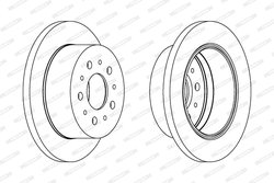 DISC FRANA FERODO DDF1144C - Compatibil cu CITROEN, FIAT, PEUGEOT