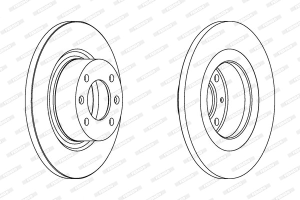 DISC FRANA FERODO DDF1157 - Compatibil cu CITROEN