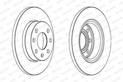 DISC FRANA FERODO DDF116 - Compatibil cu CHEVROLET, OPEL, VAUXHALL