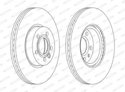 DISC FRANA FERODO DDF1160C - Compatibil cu FORD, SEAT, VW