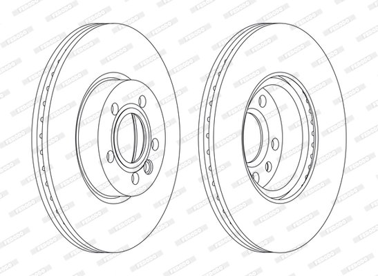 DISC FRANA FERODO DDF1160C - Compatibil cu FORD, SEAT, VW