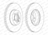 DISC FRANA FERODO DDF1160C - Compatibil cu FORD, SEAT, VW