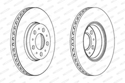 DISC FRANA FERODO DDF1163C - Compatibil cu VOLVO