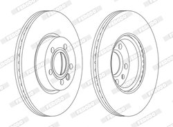 DISC FRANA FERODO DDF1160C - Compatibil cu FORD, SEAT, VW
