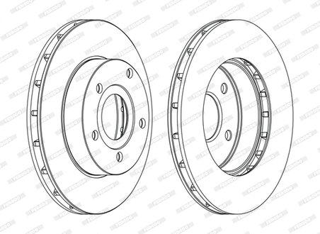 DISC FRANA FERODO DDF1169C - Compatibil cu JEEP, JEEP (BJC)