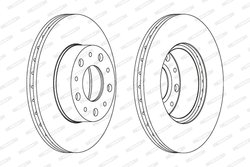 DISC FRANA FERODO DDF1170C - Compatibil cu CITROEN, FIAT, PEUGEOT
