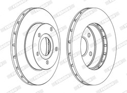 DISC FRANA FERODO DDF1169C - Compatibil cu JEEP, JEEP (BJC)
