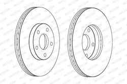 DISC FRANA FERODO DDF1172 - Compatibil cu FORD