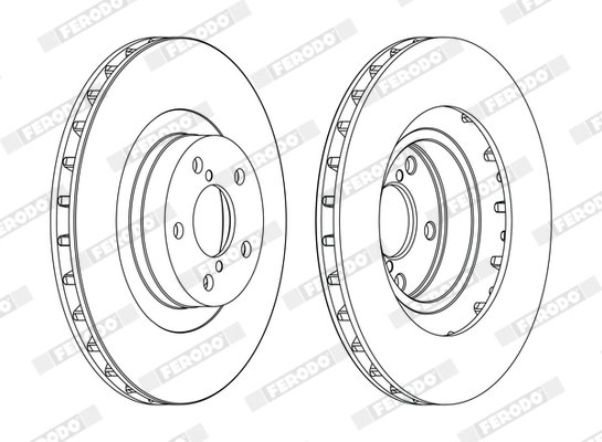 DISC FRANA FERODO DDF1175C - Compatibil cu SUBARU, TOYOTA