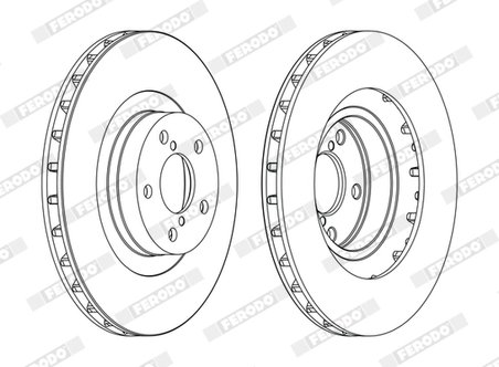 DISC FRANA FERODO DDF1175C - Compatibil cu SUBARU, TOYOTA