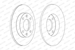 DISC FRANA FERODO DDF1178C - Compatibil cu CITROEN, PEUGEOT