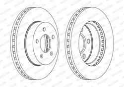 DISC FRANA FERODO DDF1184C - Compatibil cu JEEP