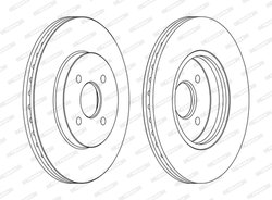 DISC FRANA FERODO DDF1195C - Compatibil cu FORD
