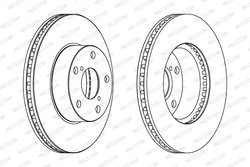 DISC FRANA FERODO DDF1216C - Compatibil cu TOYOTA