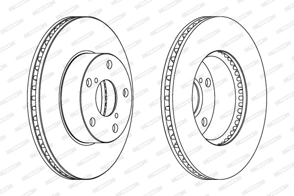 DISC FRANA FERODO DDF1216C - Compatibil cu TOYOTA