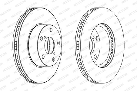 DISC FRANA FERODO DDF1216C - Compatibil cu TOYOTA