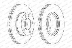 DISC FRANA FERODO DDF1217C-1 - Compatibil cu NISSAN, OPEL, RENAULT, VAUXHALL