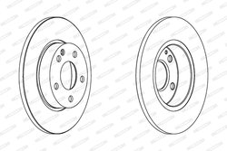 DISC FRANA FERODO DDF1219C - Compatibil cu MERCEDES-BENZ