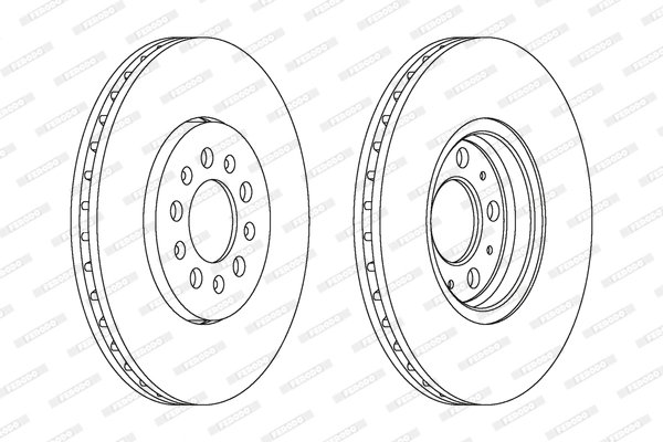 DISC FRANA FERODO DDF1221C - Compatibil cu AUDI, SEAT, SKODA, VW, VW (FAW)