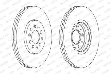 DISC FRANA FERODO DDF1221C - Compatibil cu AUDI, SEAT, SKODA, VW, VW (FAW)