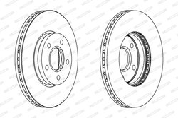 DISC FRANA FERODO DDF1222C - Compatibil cu FORD, VOLVO