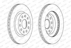 DISC FRANA FERODO DDF1223C - Compatibil cu AUDI, SEAT, SKODA, VW