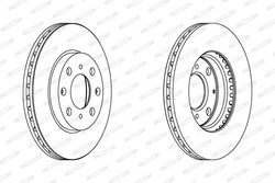 DISC FRANA FERODO DDF1231C - Compatibil cu HONDA, HONDA (GAC)
