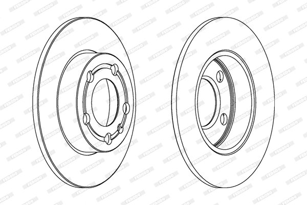 DISC FRANA FERODO DDF1233C - Compatibil cu SEAT, VW