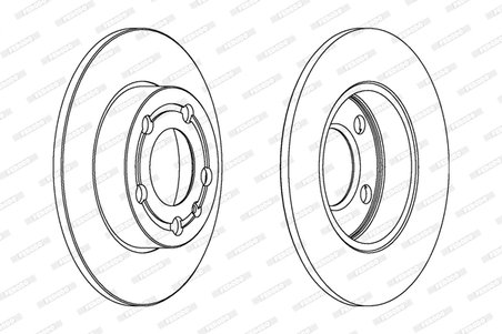 DISC FRANA FERODO DDF1233C - Compatibil cu SEAT, VW