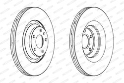 DISC FRANA FERODO DDF1238C-1 - Compatibil cu AUDI