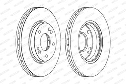 DISC FRANA FERODO DDF1239 - Compatibil cu HYUNDAI