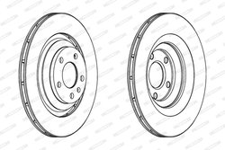 DISC FRANA FERODO DDF1240C - Compatibil cu AUDI